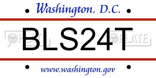 BLS24T District Of Columbia License Plate