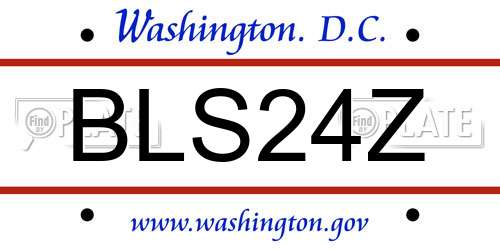 BLS24Z District Of Columbia License Plate
