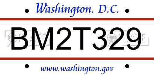 BM2T329 District Of Columbia License Plate