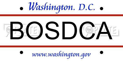 BOSDCA District Of Columbia License Plate