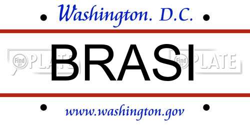 BRASI District Of Columbia License Plate