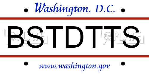BSTDTTS District Of Columbia License Plate