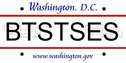 BTSTSES District Of Columbia License Plate