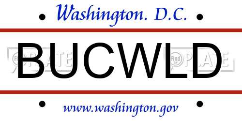 BUCWLD District Of Columbia License Plate