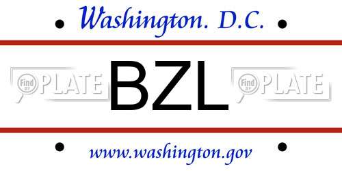 BZL District Of Columbia License Plate