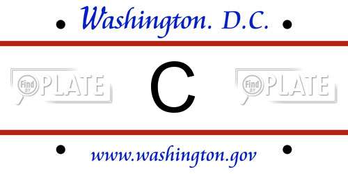 C District Of Columbia License Plate