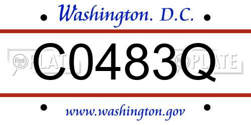 C0483Q District Of Columbia License Plate