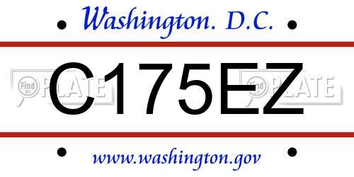 C175EZ District Of Columbia License Plate