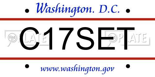 C17SET District Of Columbia License Plate
