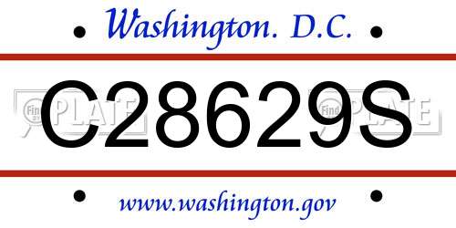 C28629S District Of Columbia License Plate