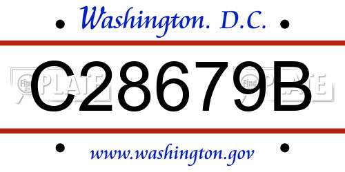 C28679B District Of Columbia License Plate