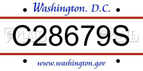 C28679S District Of Columbia License Plate