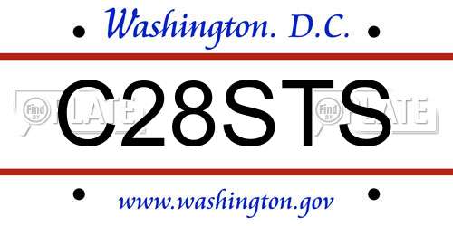 C28STS District Of Columbia License Plate