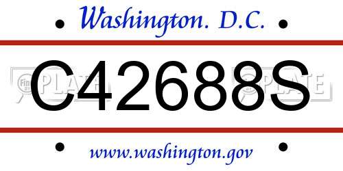C42688S District Of Columbia License Plate