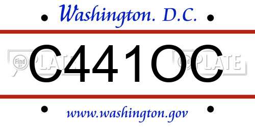 C441OC District Of Columbia License Plate