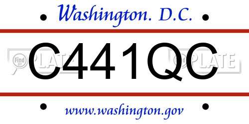 C441QC District Of Columbia License Plate