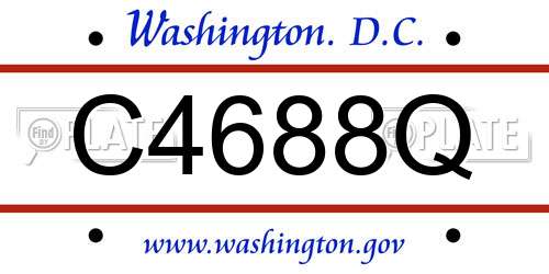 C4688Q District Of Columbia License Plate