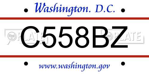 C558BZ District Of Columbia License Plate
