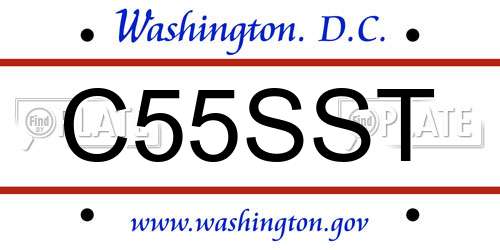 C55SST District Of Columbia License Plate