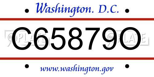 C65879O District Of Columbia License Plate