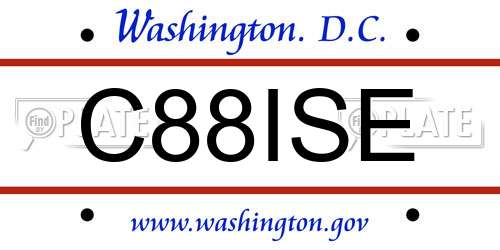 C88ISE District Of Columbia License Plate