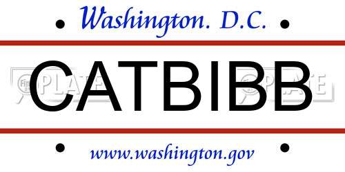 CATBIBB District Of Columbia License Plate