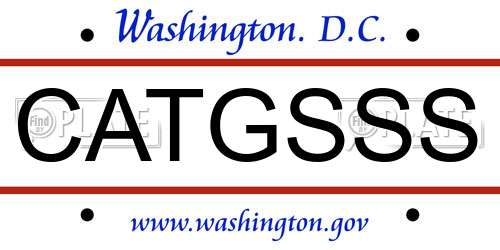 CATGSSS District Of Columbia License Plate