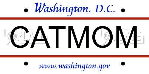 CATMOM District Of Columbia License Plate