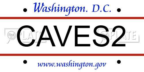 CAVES2 District Of Columbia License Plate