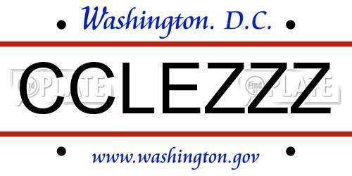 CCLEZZZ District Of Columbia License Plate