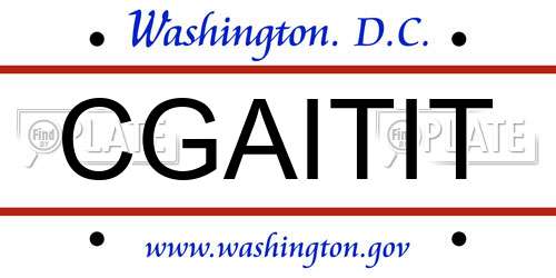 CGAITIT District Of Columbia License Plate