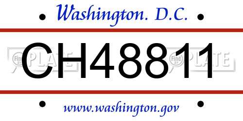 CH48811 District Of Columbia License Plate