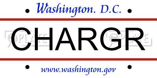 CHARGR District Of Columbia License Plate