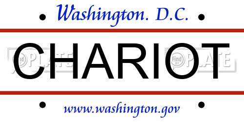 CHARIOT District Of Columbia License Plate