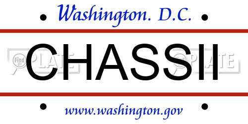 CHASSII District Of Columbia License Plate