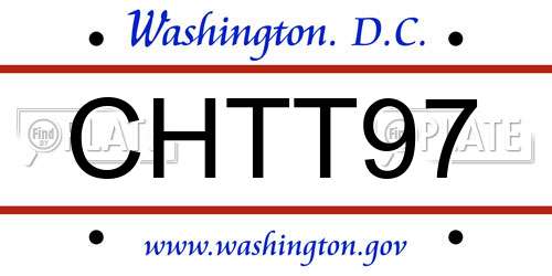 CHTT97 District Of Columbia License Plate