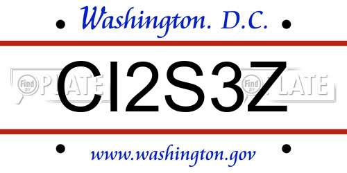 CI2S3Z District Of Columbia License Plate