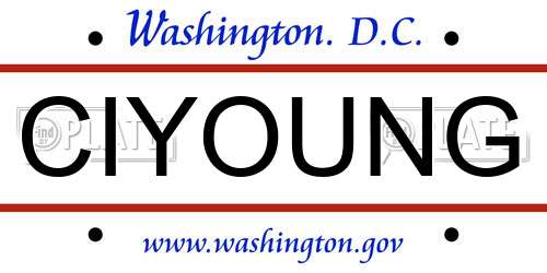 CIYOUNG District Of Columbia License Plate