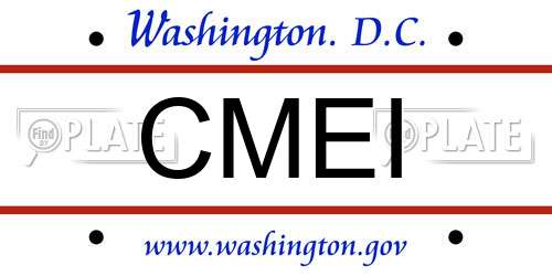 CMEI District Of Columbia License Plate