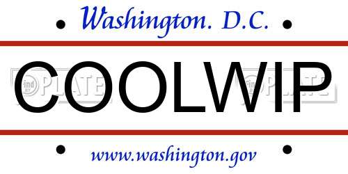 COOLWIP District Of Columbia License Plate