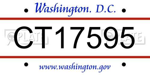 CT17595 District Of Columbia License Plate