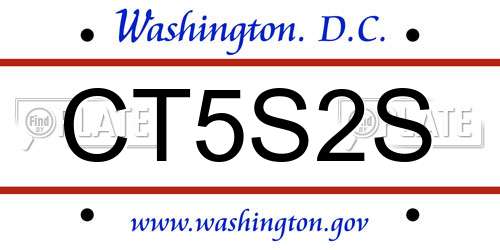 CT5S2S District Of Columbia License Plate