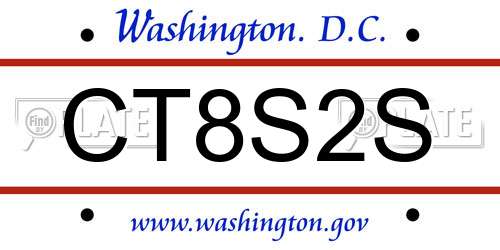 CT8S2S District Of Columbia License Plate