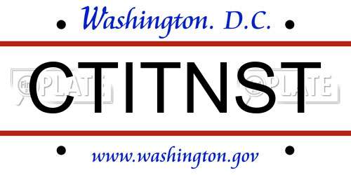 CTITNST District Of Columbia License Plate