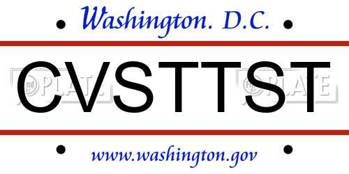 CVSTTST District Of Columbia License Plate