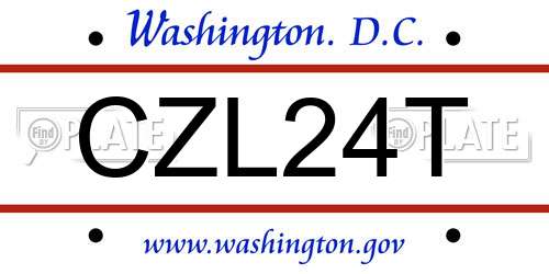 CZL24T District Of Columbia License Plate
