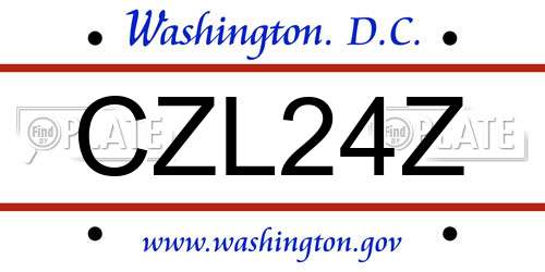 CZL24Z District Of Columbia License Plate