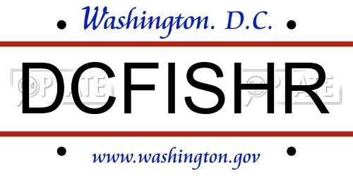 DCFISHR District Of Columbia License Plate