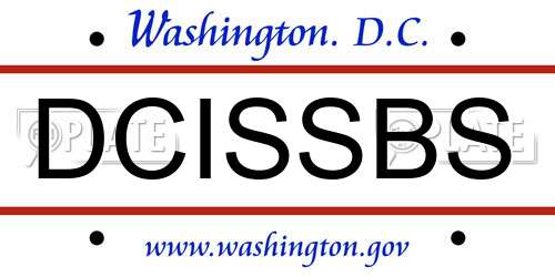 DCISSBS District Of Columbia License Plate
