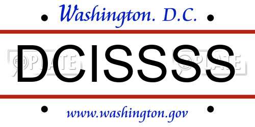 DCISSSS District Of Columbia License Plate